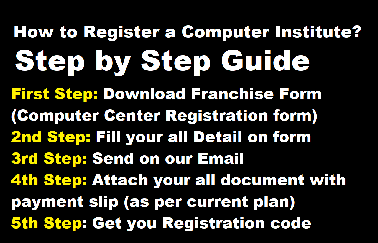 how to start computer training institute Andhra Pradesh
how to start own computer training institute (Amaravati)
how to register computer institute in Arunachal Pradesh
how to start own computer training institute (Itanagar)
how to start computer training institute Assam
how to register computer institute in(Dispur)
how to start own computer training institute Bihar
how to register computer institute in (Patna)
how to start computer training institute Chhattisgarh
how to register computer institute in (Raipur)
how to start own computer training institute Goa