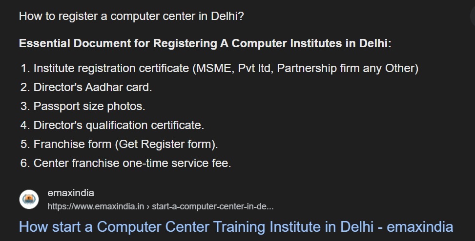 How to Register Computer Center in Delhi