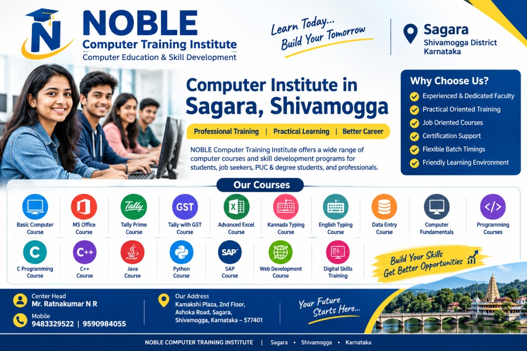 Computer Institute in Sagara, Shivamogga
